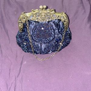 New Without Tags Gorgeous Mini Clutch Bag (Navy Blue)